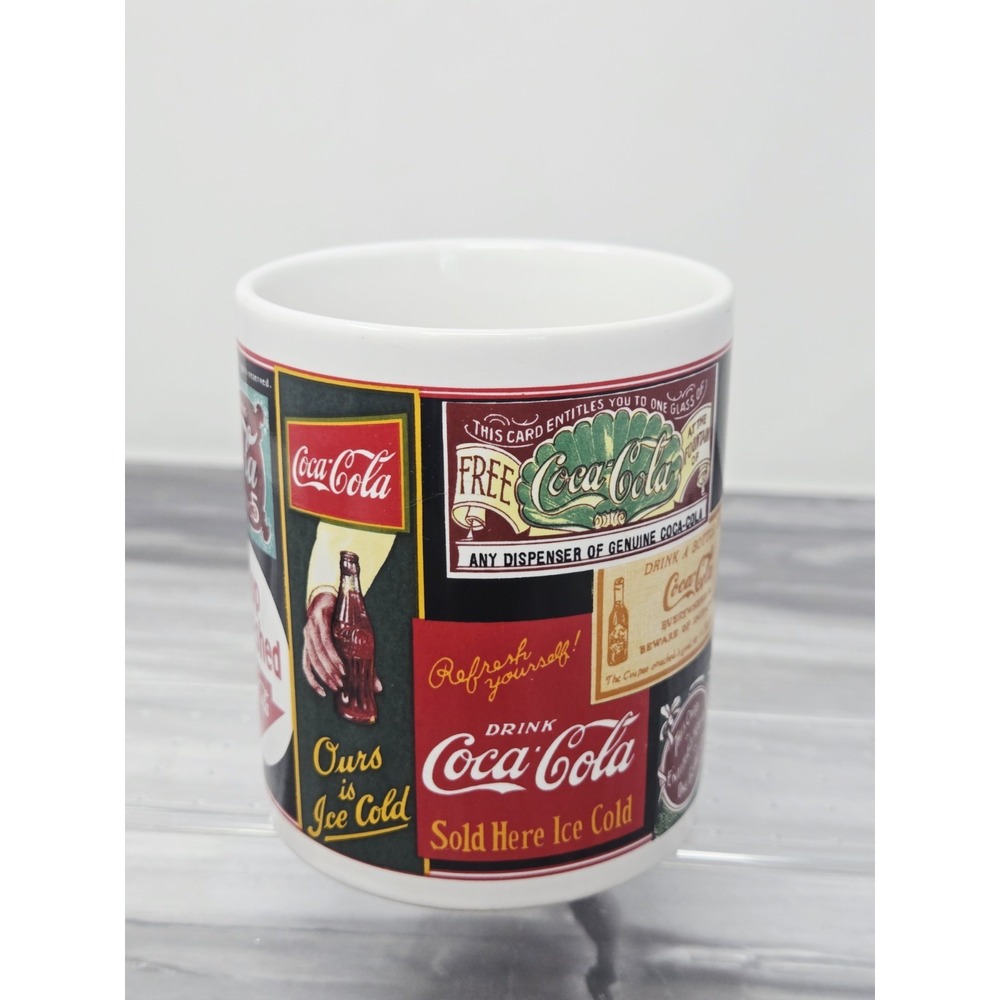 Vintage Coca-Cola Collectible Mug 80s Pop Art Collage Coke coffee cup art - Picture 2 of 5
